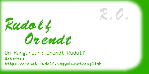 rudolf orendt business card